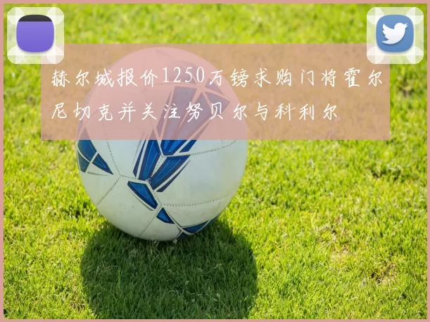 赫尔城报价1250万镑求购门将霍尔尼切克并关注努贝尔与科利尔